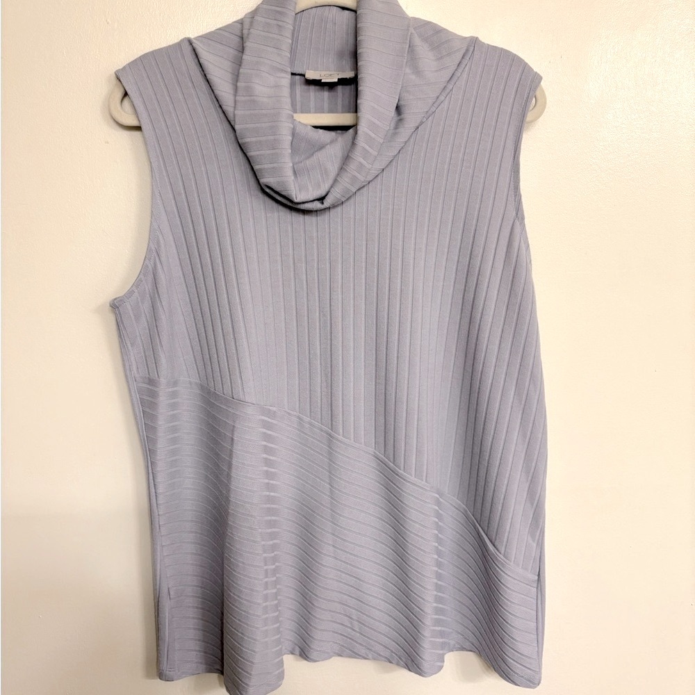 LOFT Lavender Ribbed Sleeveless Top XL